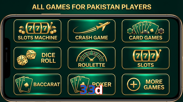 Main screen of 33D games page for PK players